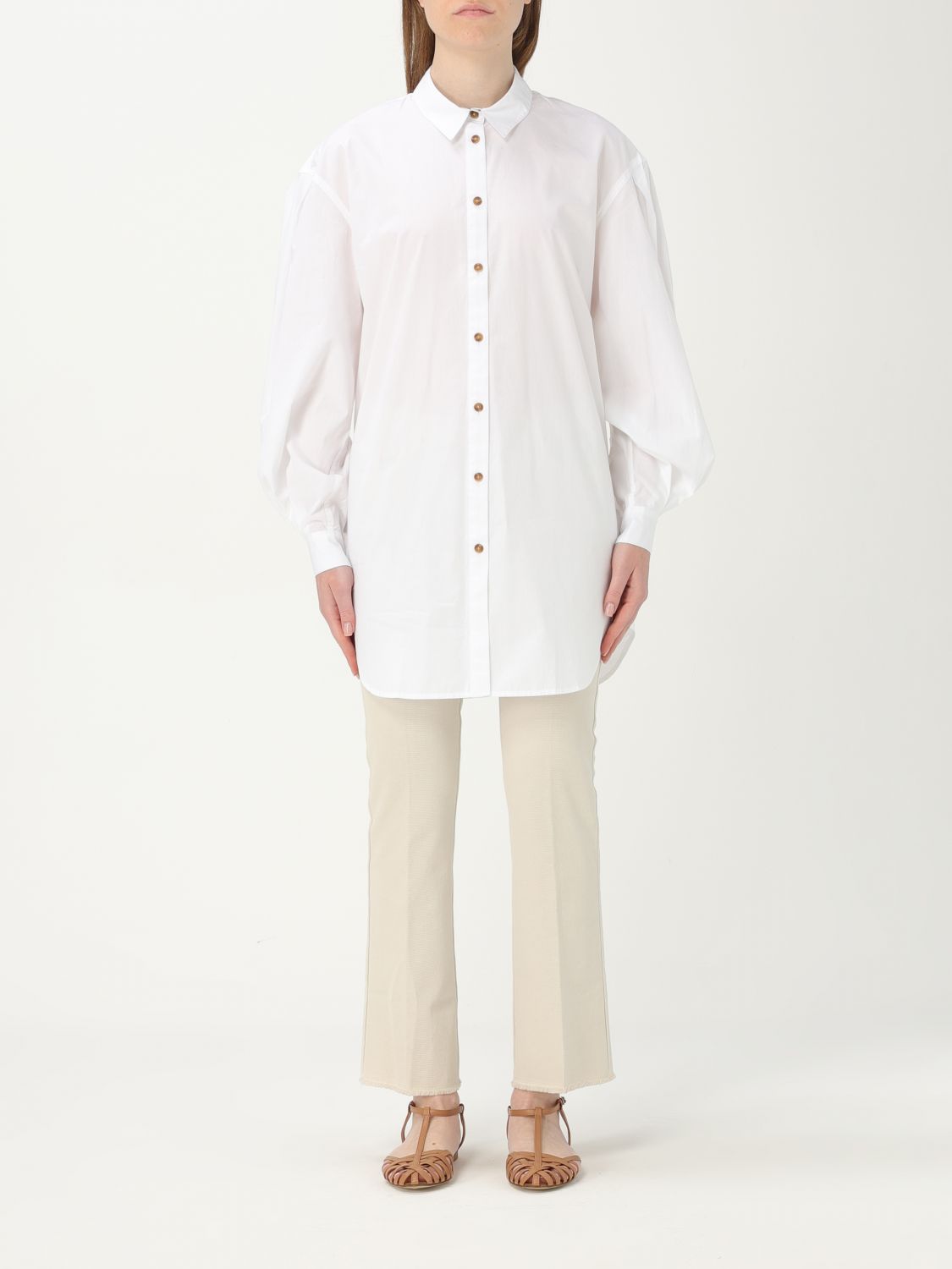 Shop Barbour Shirt  Woman Color White