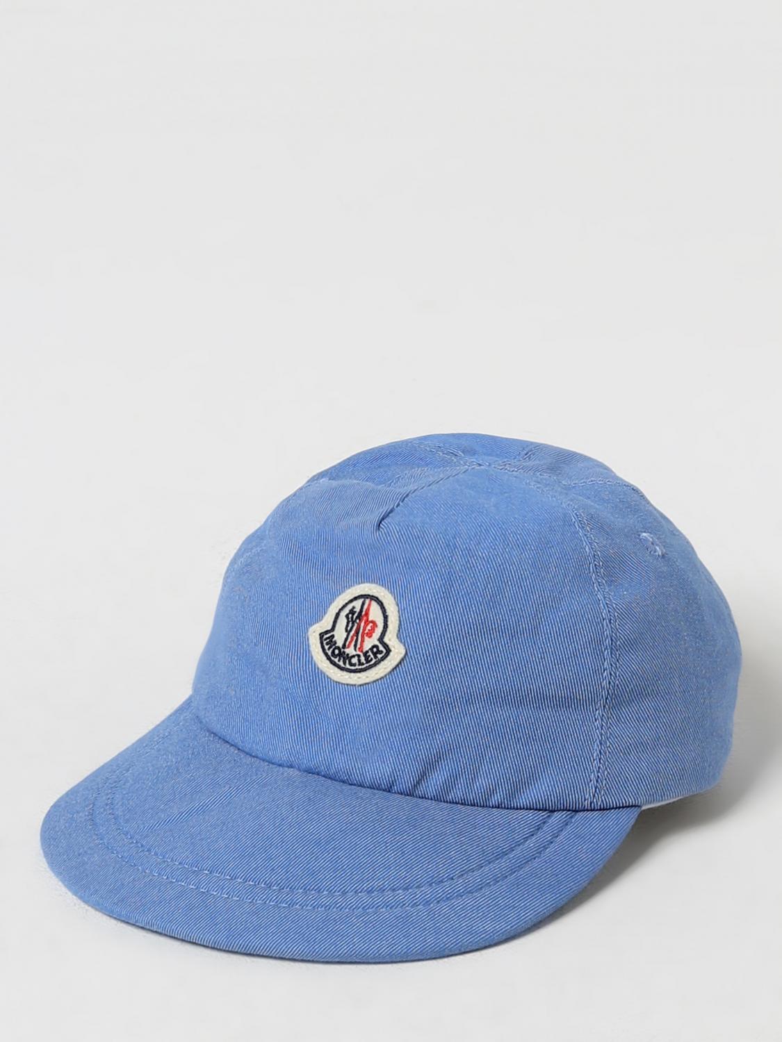 MONCLER Hat Kids color Gnawed Blue　MONCLER 帽子 キッズカラー Gnawed Blue MONCLER