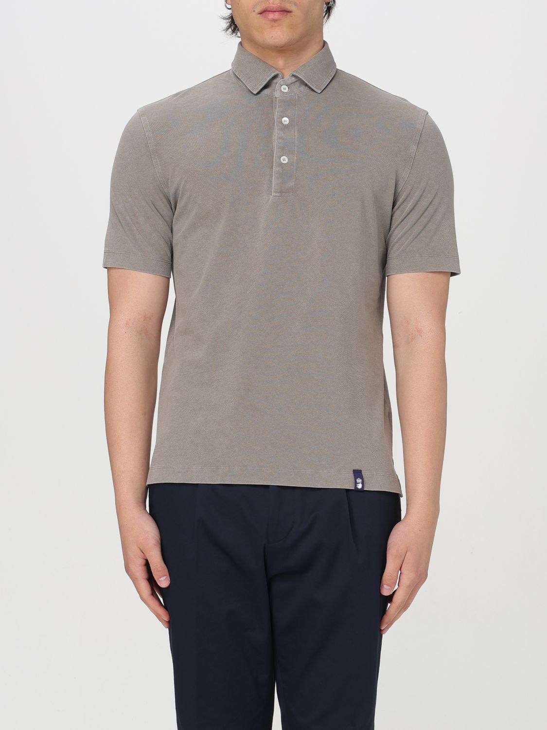 Shop Drumohr Polo Shirt  Men Color Grey 1