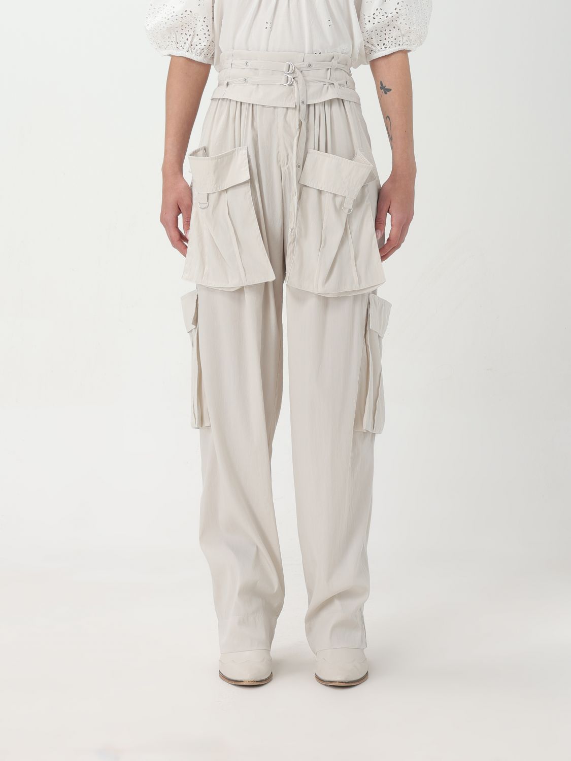 Shop Isabel Marant Pants  Woman Color White
