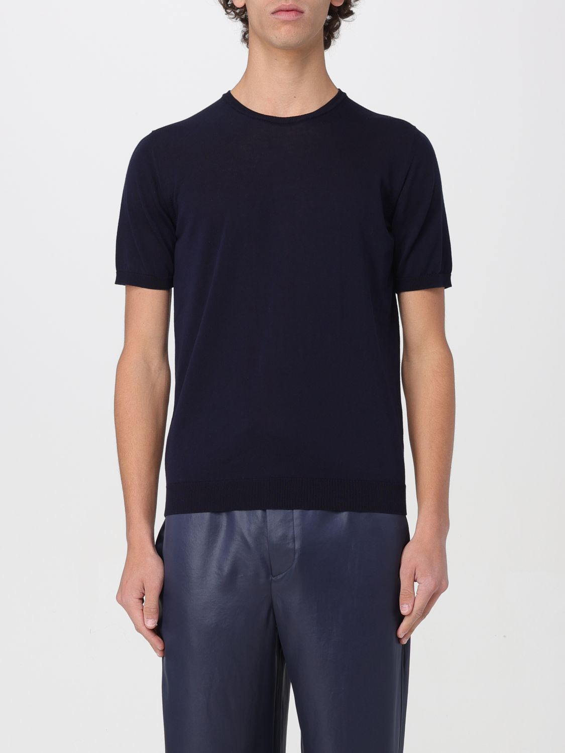 Shop Roberto Collina T-shirt  Men Color Blue
