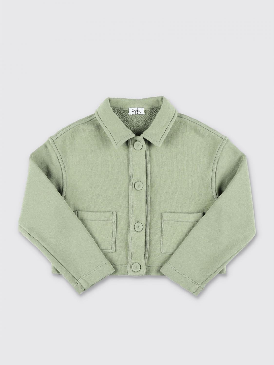 Shop Il Gufo Jacket  Kids Color Forest Green In 森林绿色