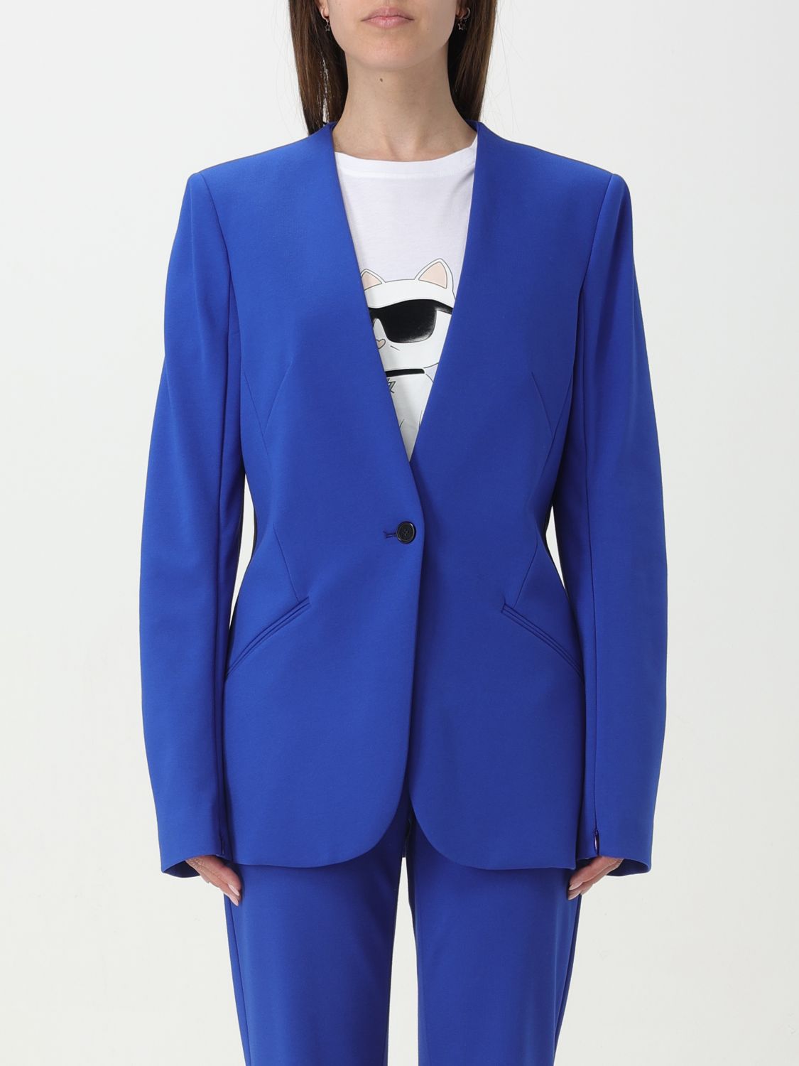 Shop Karl Lagerfeld Blazer  Woman Color Blue