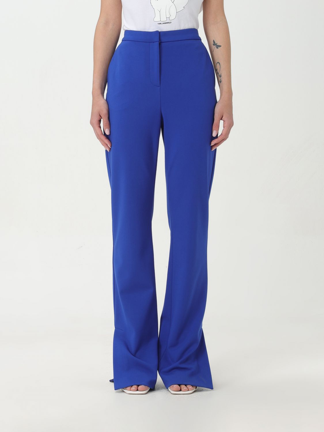 KARL LAGERFELD PANTS KARL LAGERFELD WOMAN COLOR BLUE F50459009