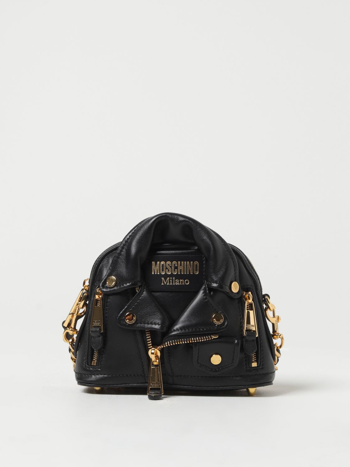 Shop Moschino Couture Mini Bag  Woman Color Gold