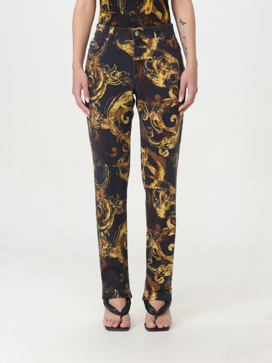 Versace Jeans Couture Jeans Woman Color Black In Black