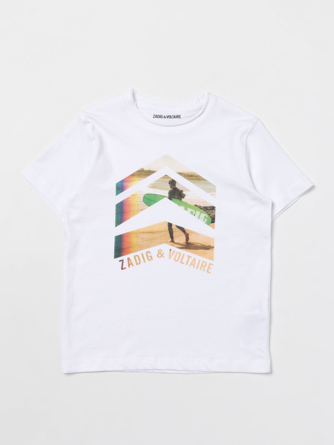 Shop Zadig & Voltaire T-shirt  Kids Color White