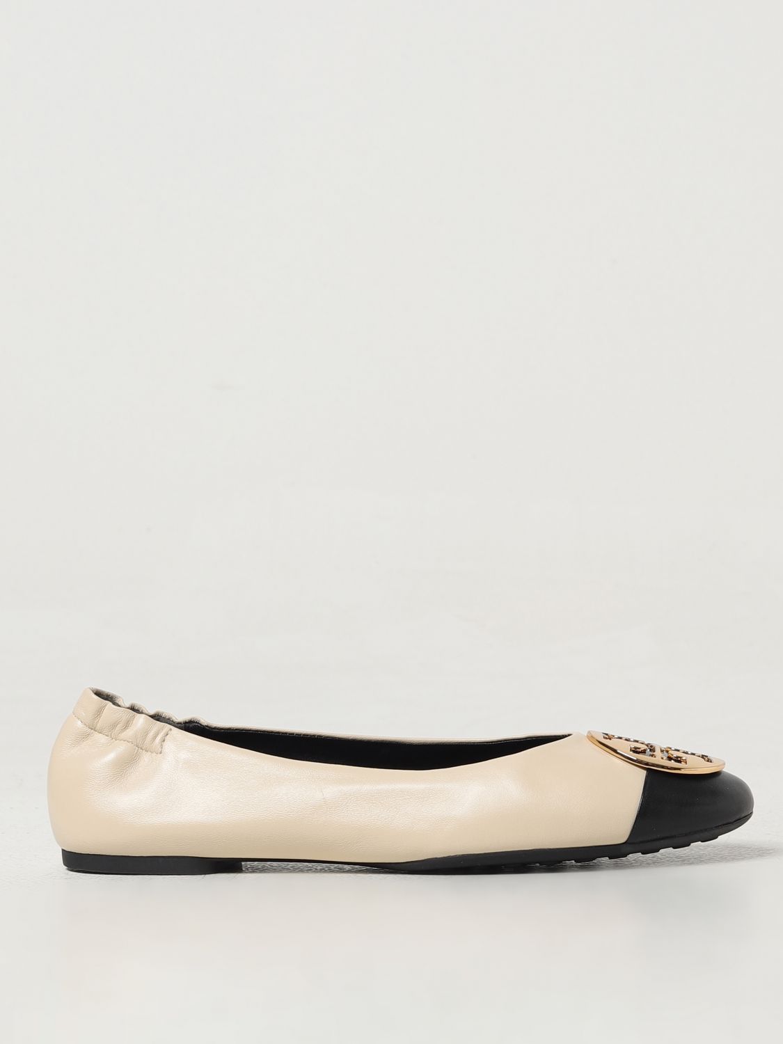 Shop Tory Burch Ballet Flats  Woman Color Nude In 裸色