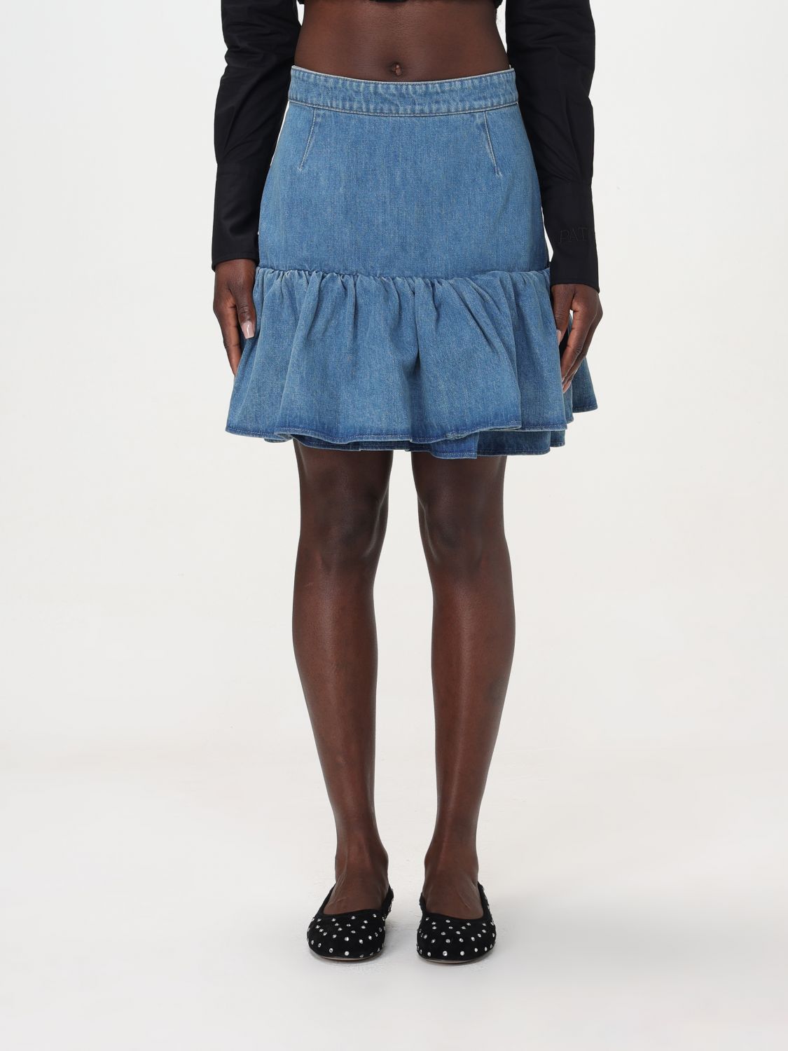 Shop Patou Skirt  Woman Color Blue