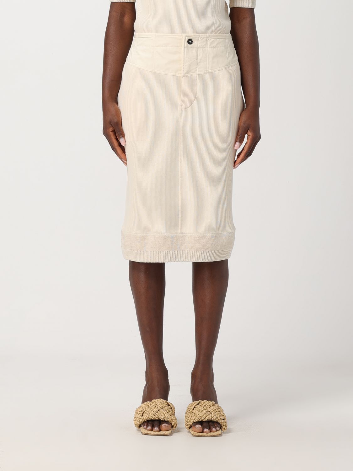 Bottega Veneta Skirt  Woman Color White In 白色