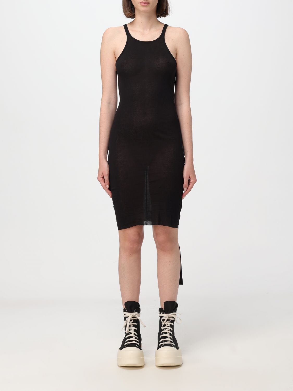 Shop Rick Owens Drkshdw Dress  Woman Color Black In Schwarz