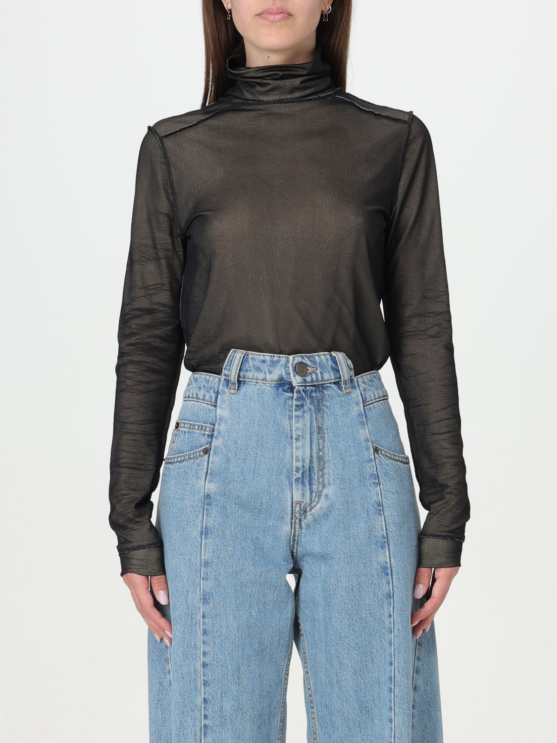 Shop Maison Margiela Top  Woman Color Black