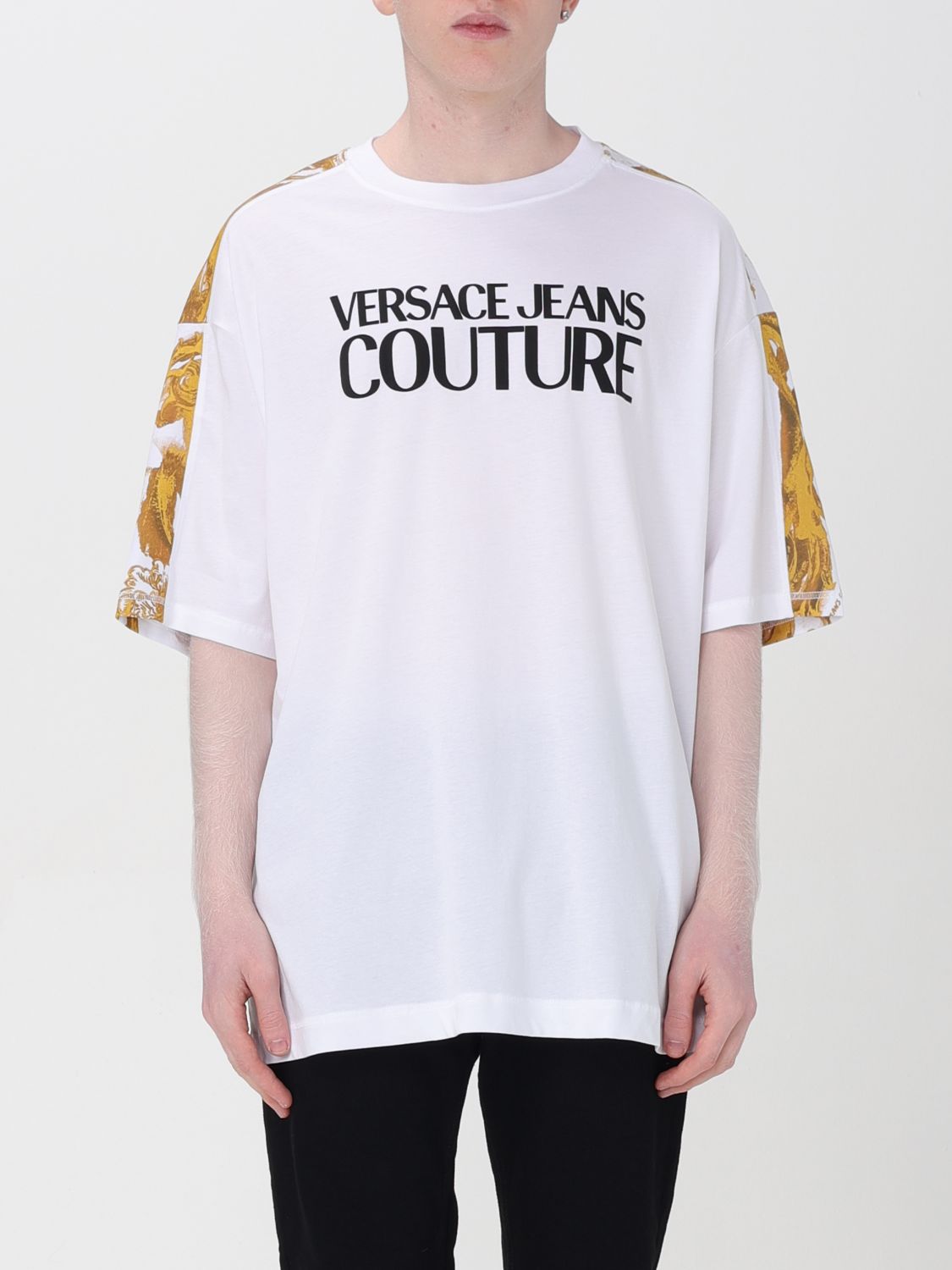 Shop Versace Jeans Couture T-shirt  Men Color White