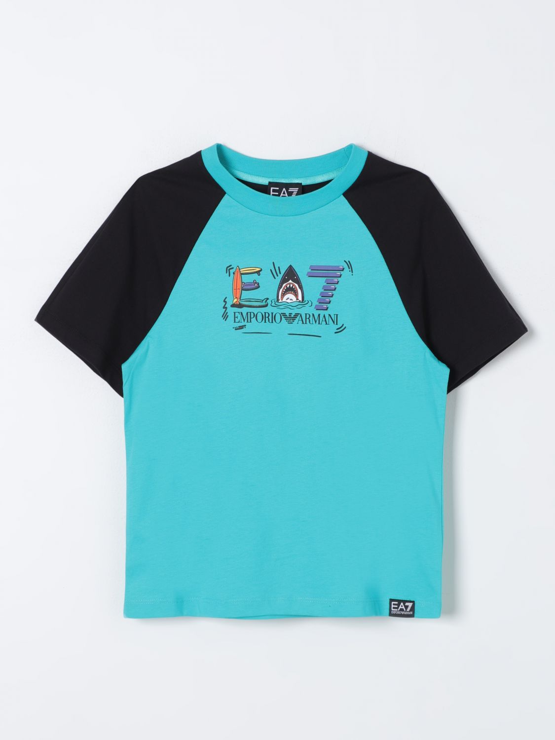 T恤 EA7 儿童 颜色 绿色