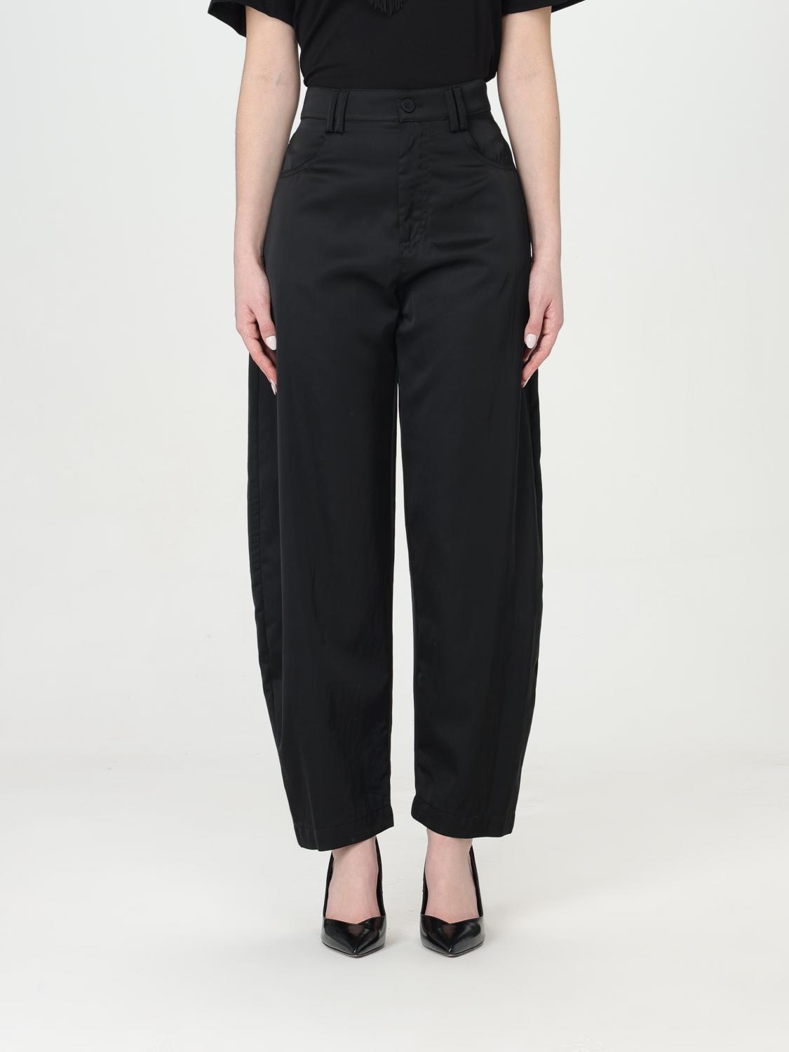 Pinko Woman Pants Black Size 6 Viscose, Cotton In Black