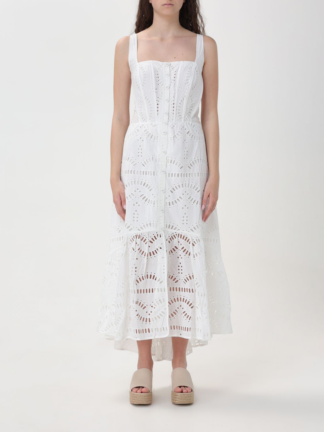 Shop Charo Ruiz Dress  Woman Color White