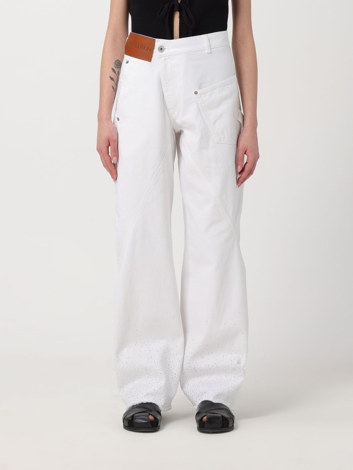 JW ANDERSON JEANS JW ANDERSON WOMAN COLOR WHITE,F51143001