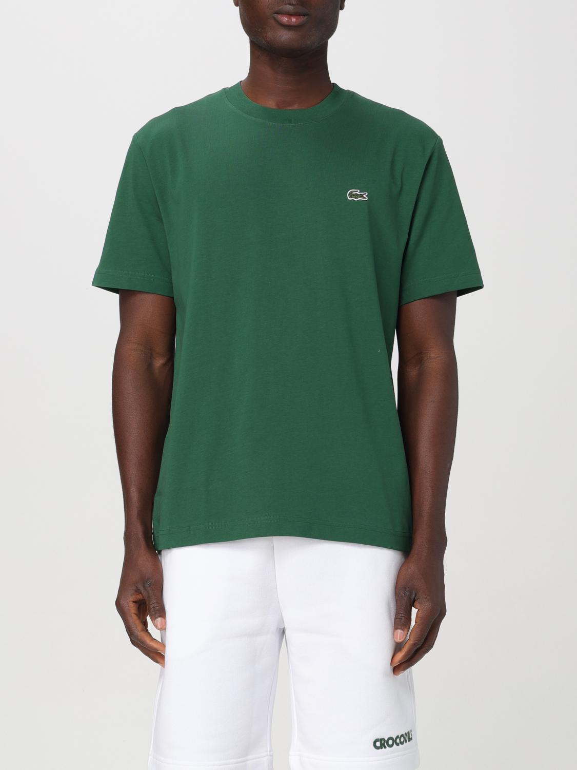 Lacoste Green Embroidered Logo T-shirt In Grass Green