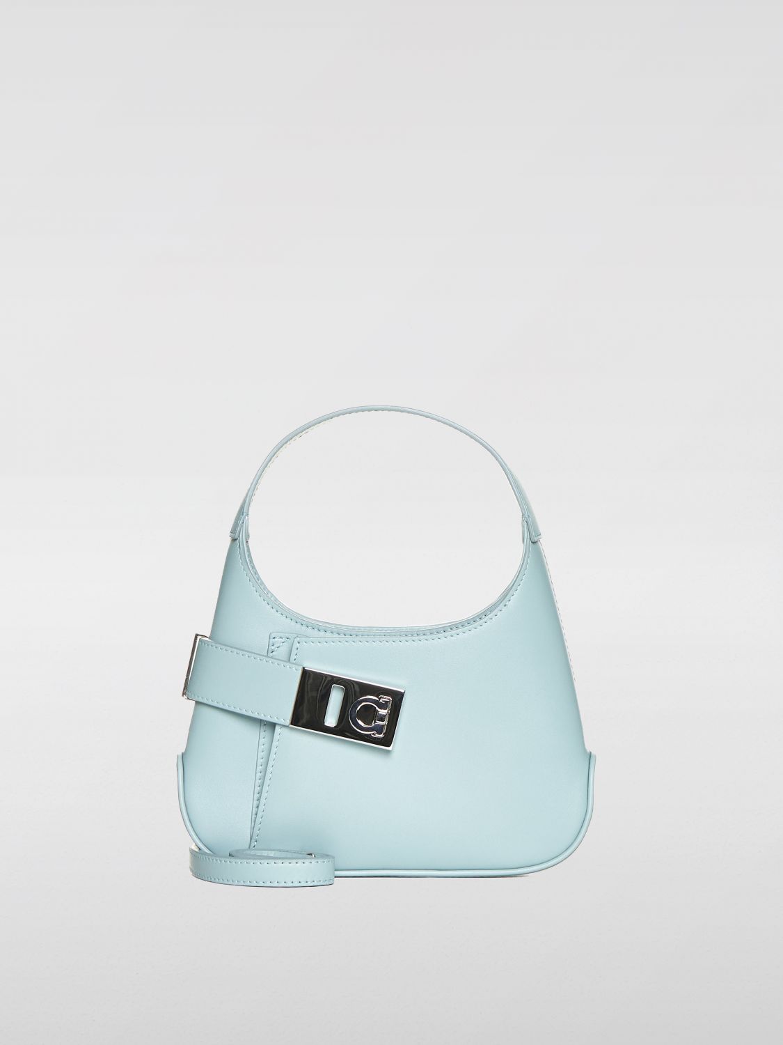 Shop Ferragamo Shoulder Bag  Woman Color Gnawed Blue