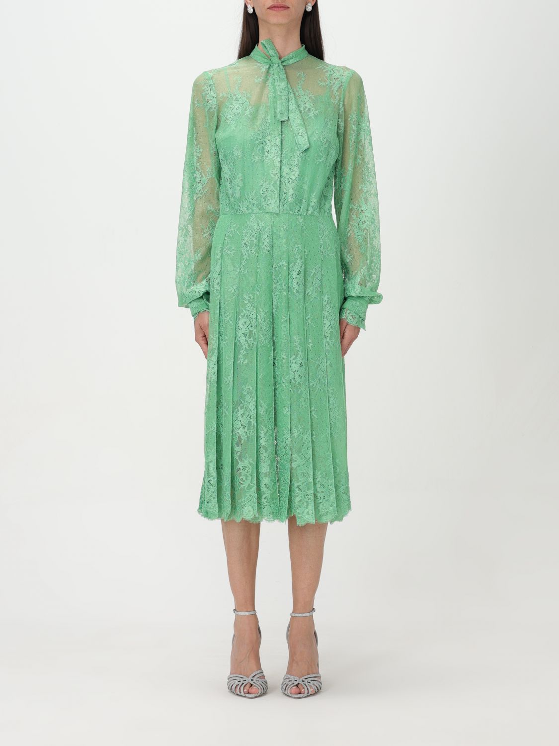 Shop Ermanno Scervino Dress  Woman Color Green