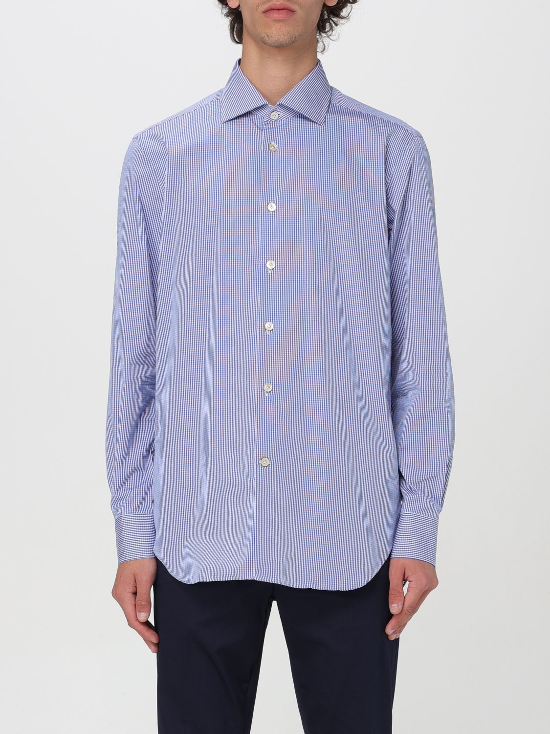 Kiton Shirt  Men Colour Blue In 蓝色