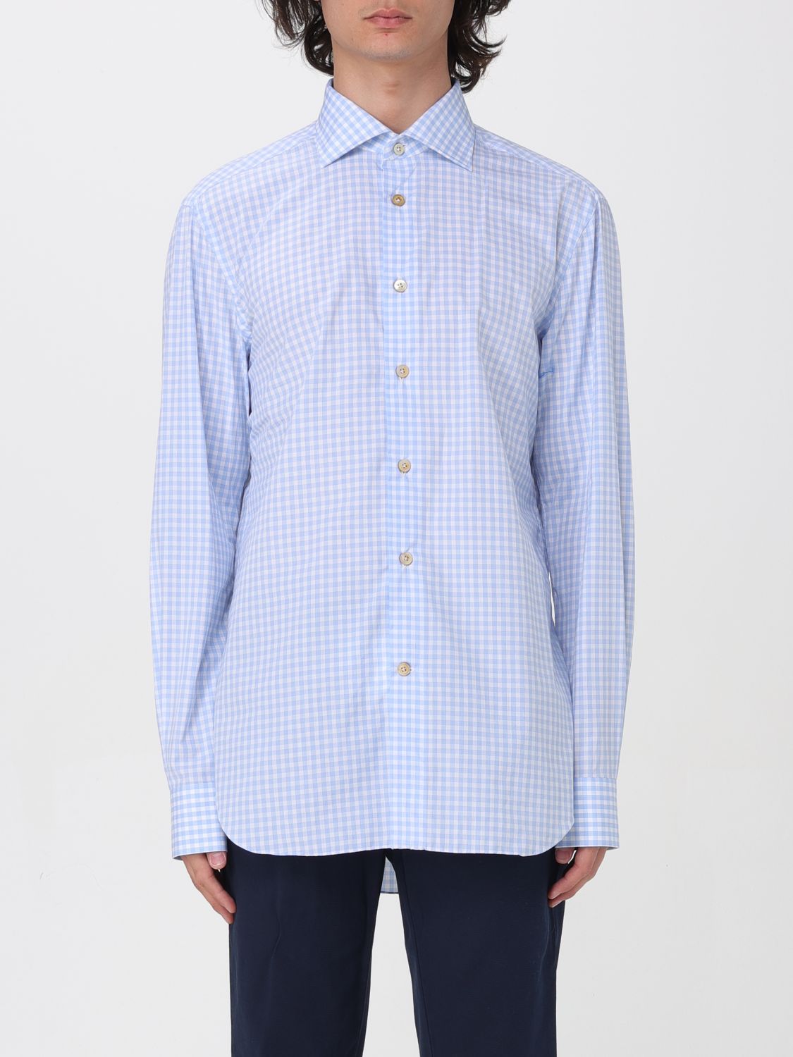 Kiton Shirt  Men Color Blue In 蓝色