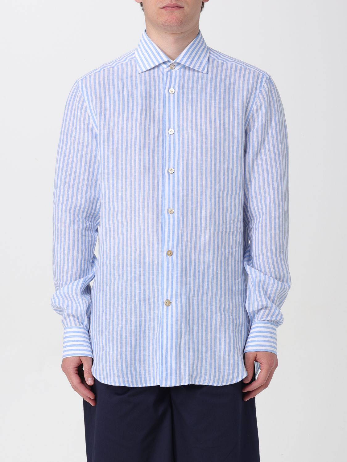 Kiton Shirt  Men Color Blue In 蓝色