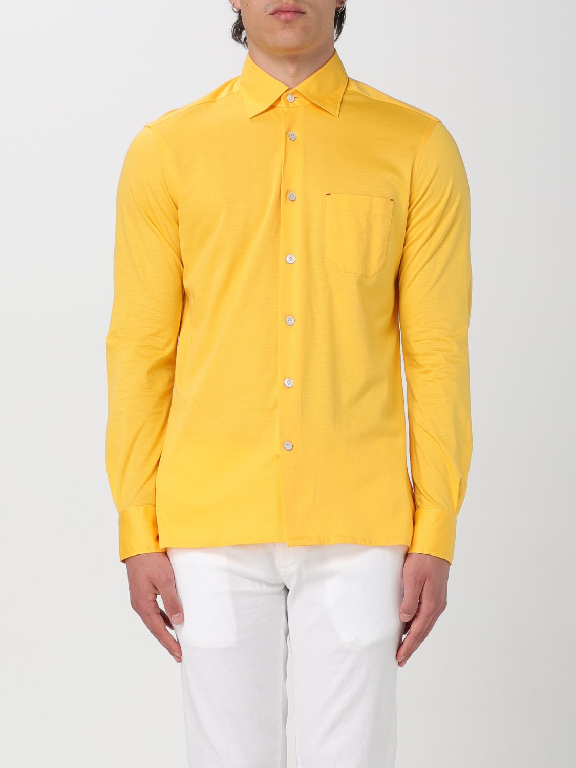 Kiton Shirt  Men Color Yellow In 黄色