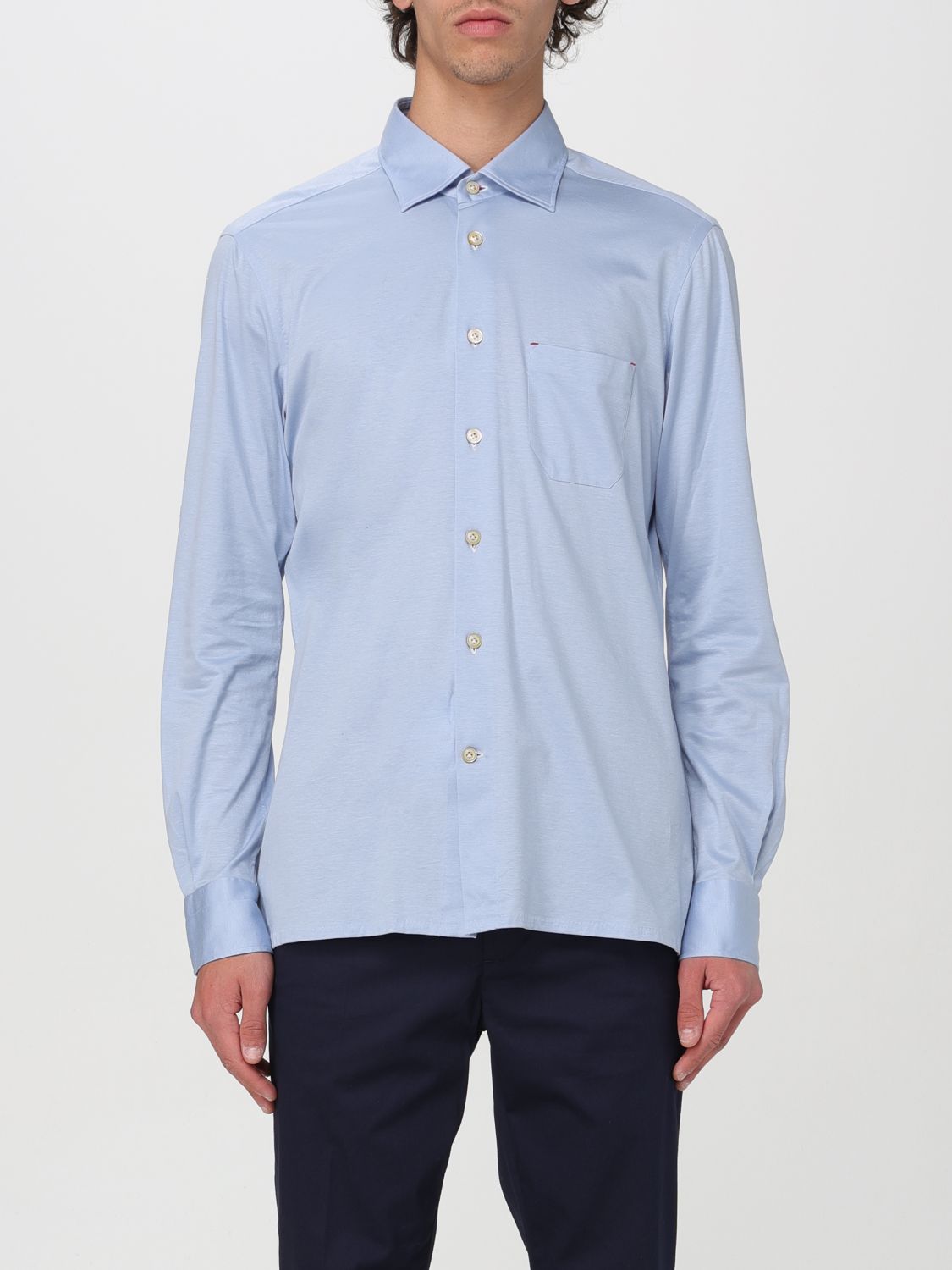 Kiton Shirt  Men Color Blue In 蓝色