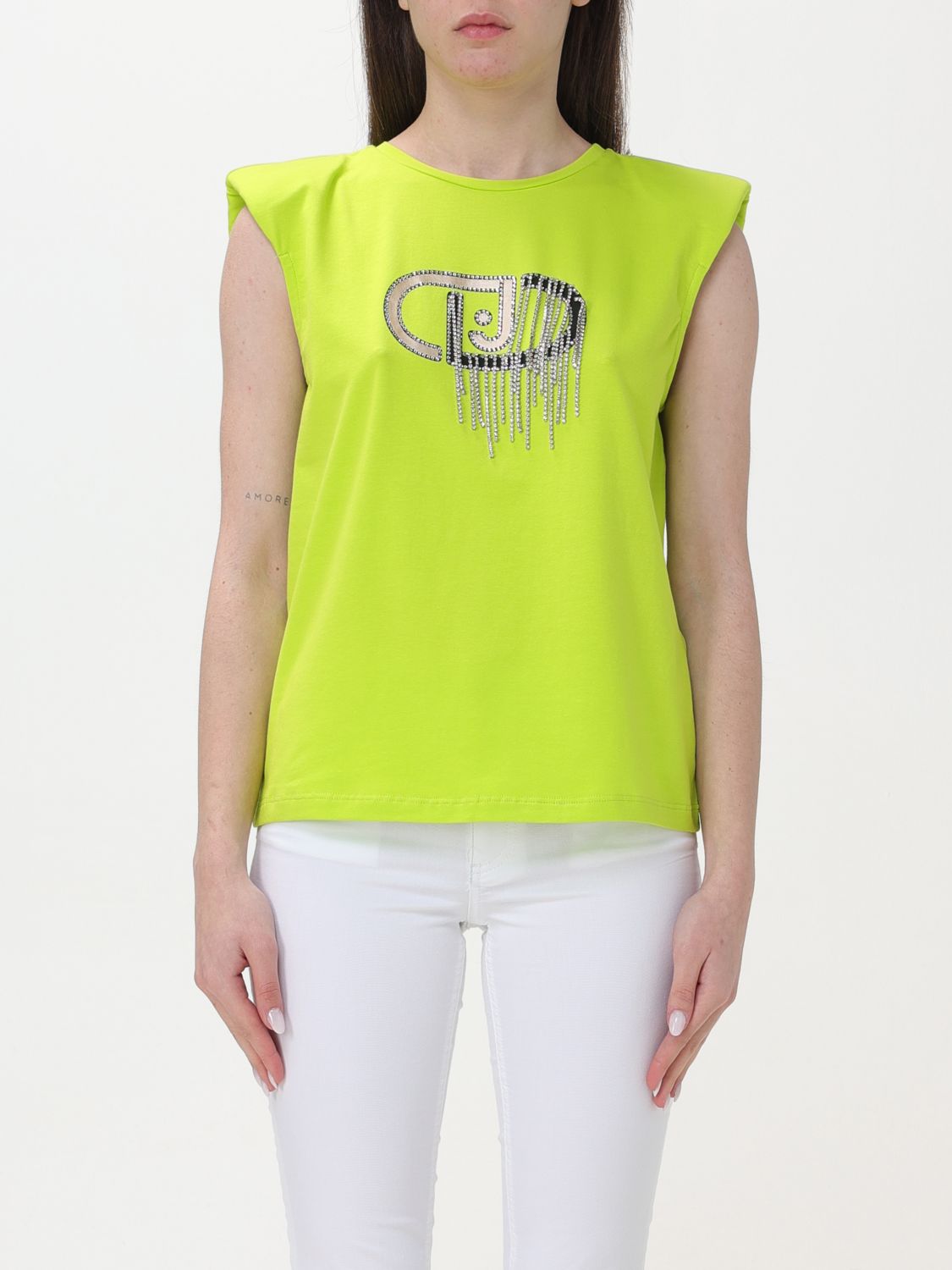 LIU •JO T-SHIRT LIU JO WOMAN COLOR GREEN F51690012