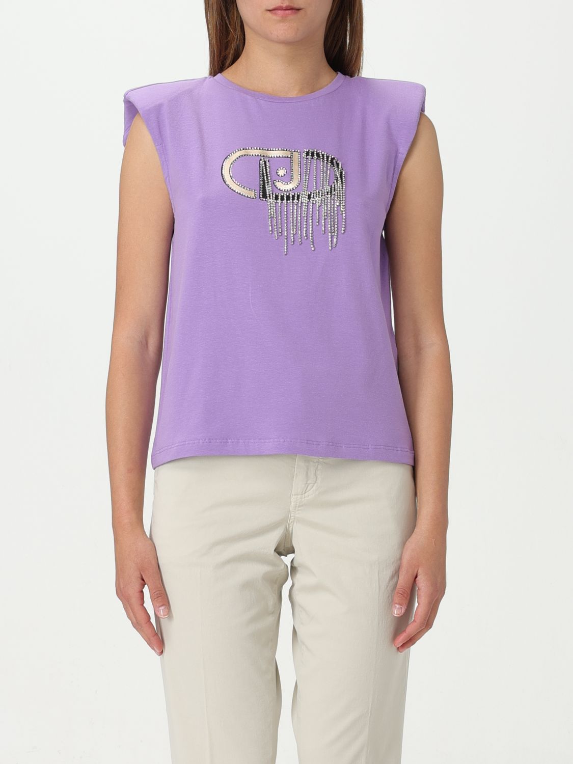 Shop Liu •jo T-shirt Liu Jo Woman Color Wisteria