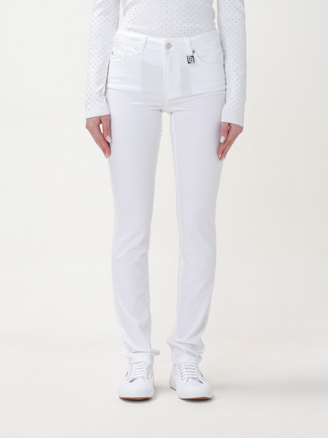 Shop Liu •jo Jeans Liu Jo Woman Color White