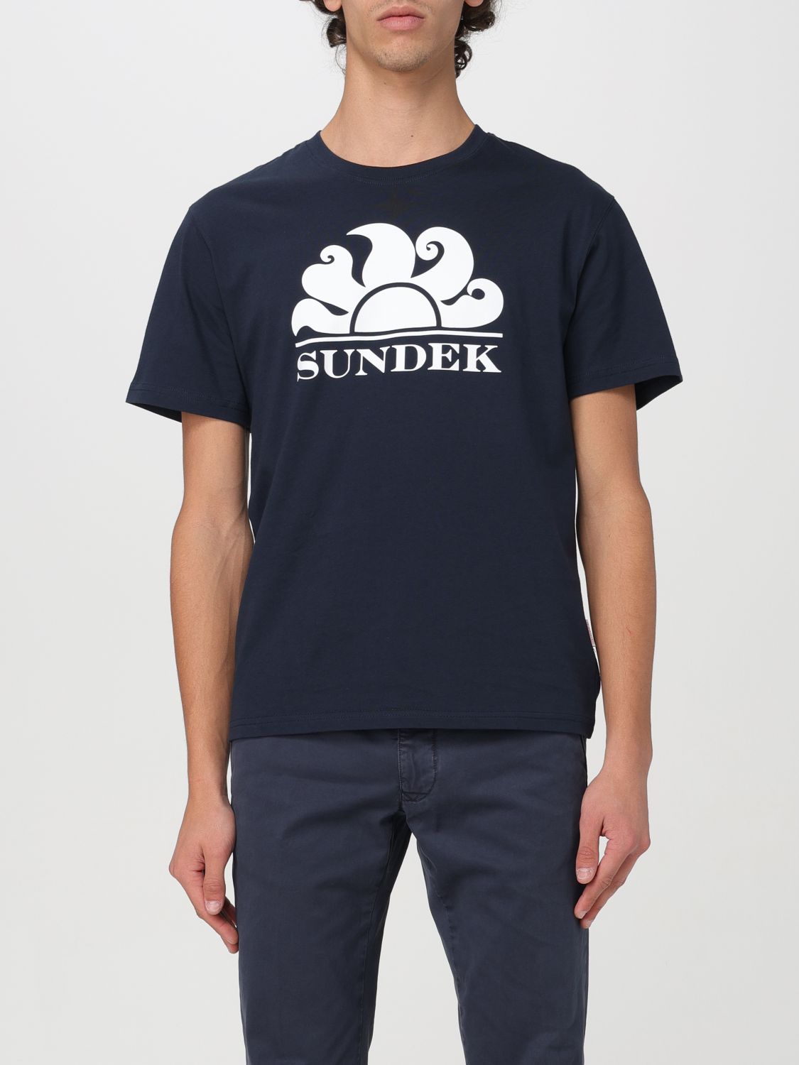 Shop Sundek T-shirt  Men Color Blue