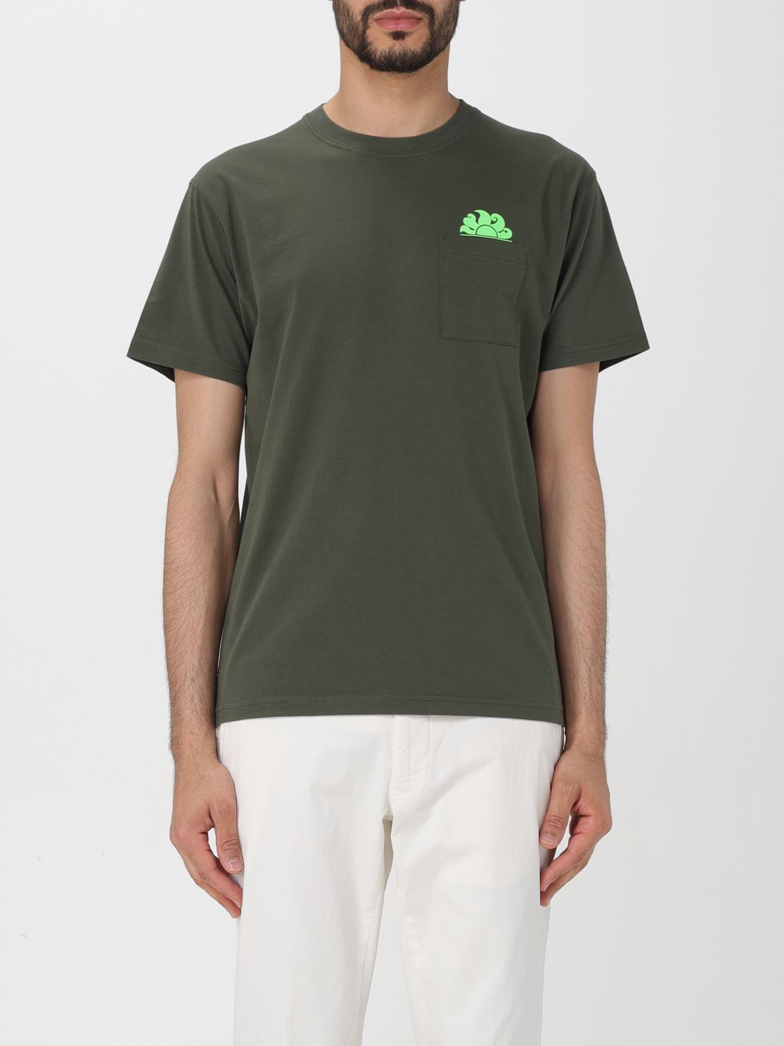 Shop Sundek T-shirt  Men Color Military