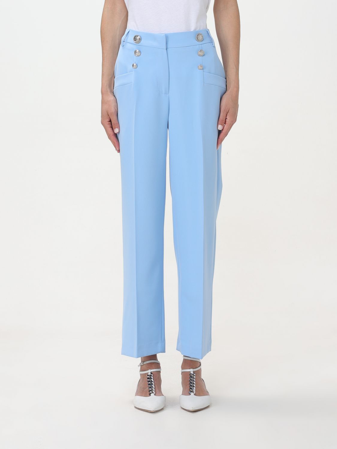 Shop Liu •jo Pants Liu Jo Woman Color Sky Blue