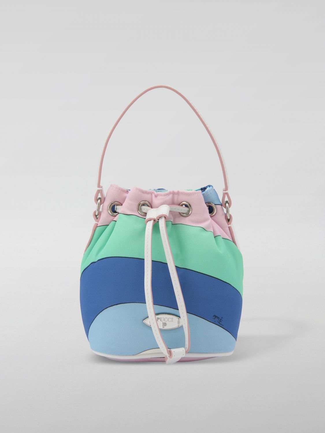 Shop Emilio Pucci Mini Bag  Woman Color Sky Blue
