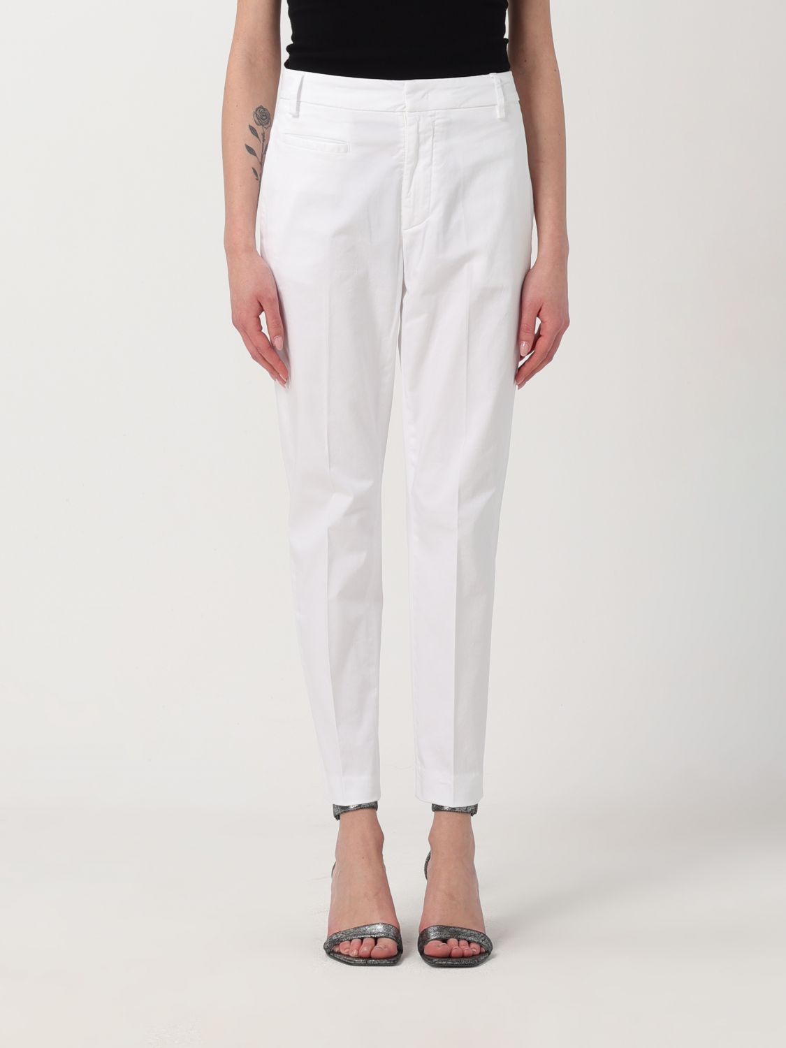 Dondup Trousers  Woman Colour White