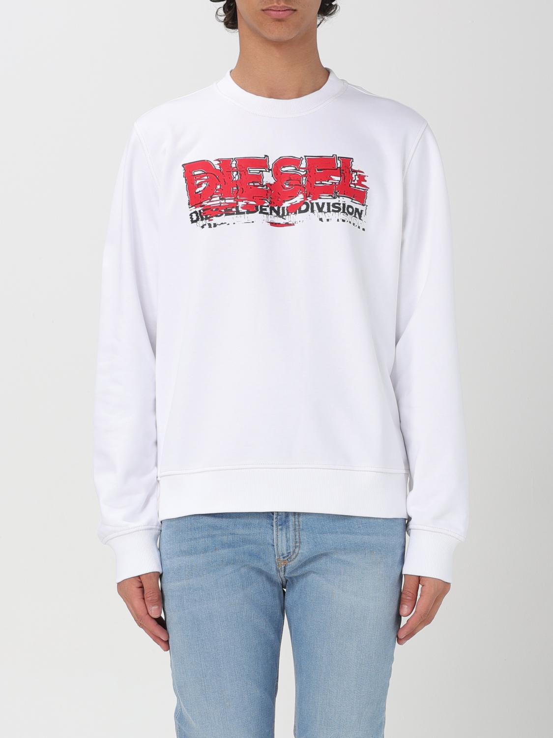 Shop Diesel Sweatshirt  Men Color White