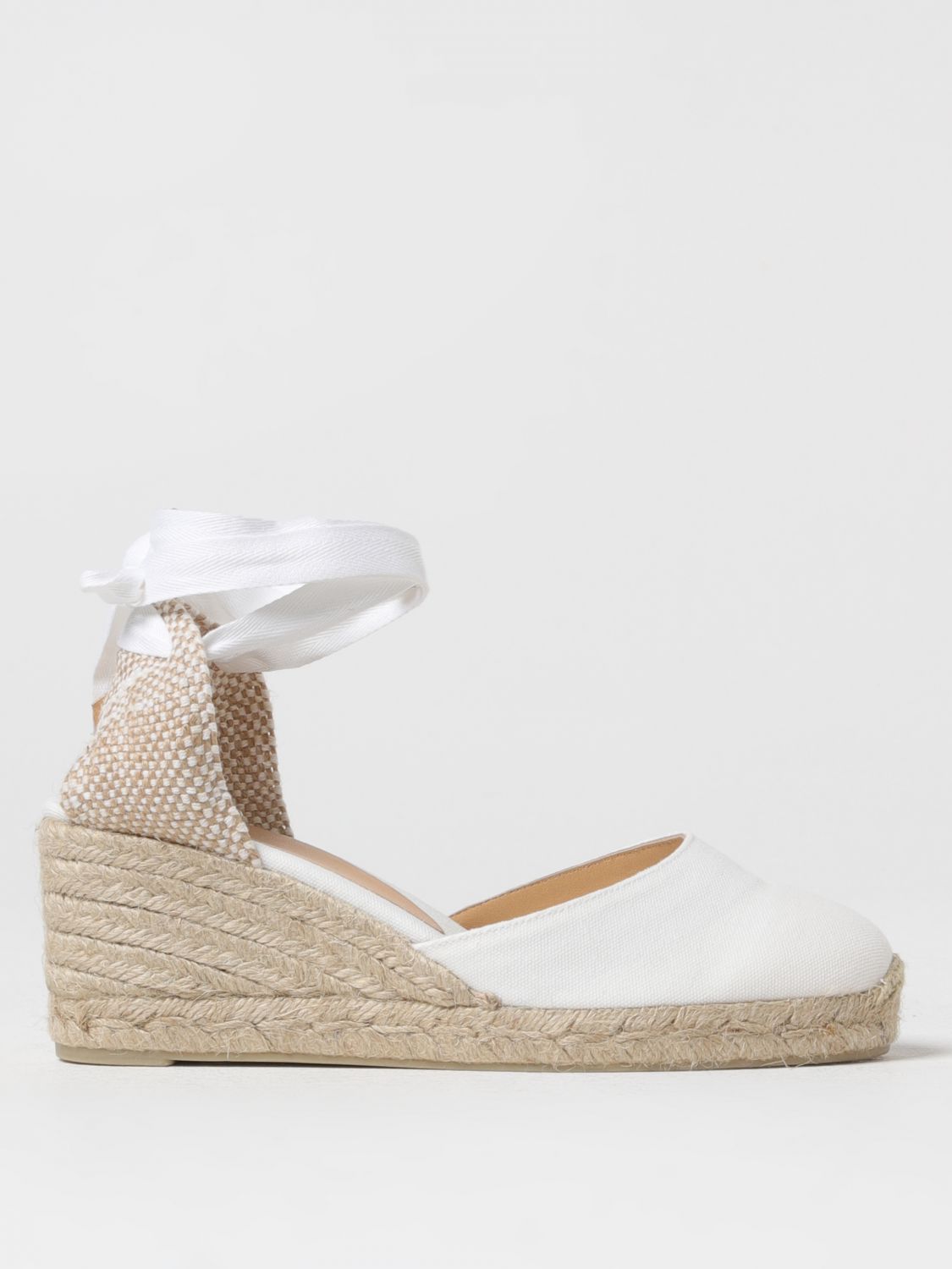 Castaã±er Chiarita-8ed-001 Wedges In White Canvas In White