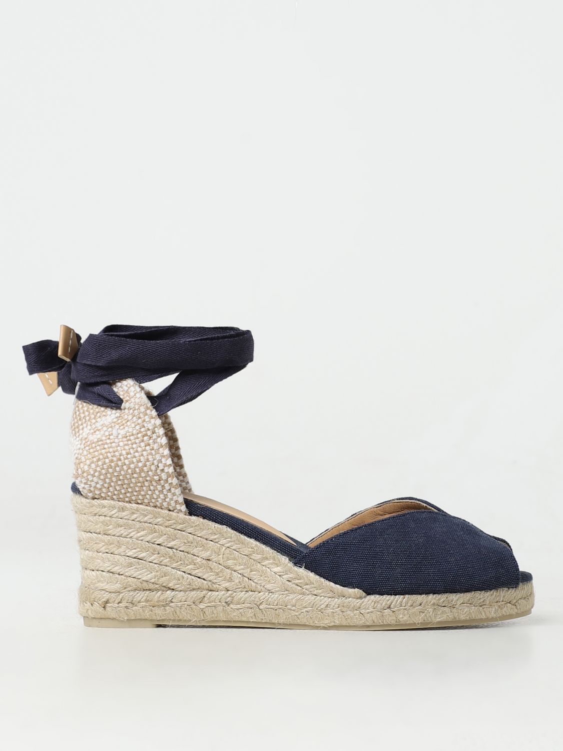 Shop Castaã±er Espadrilles Castañer Woman Color Gnawed Blue