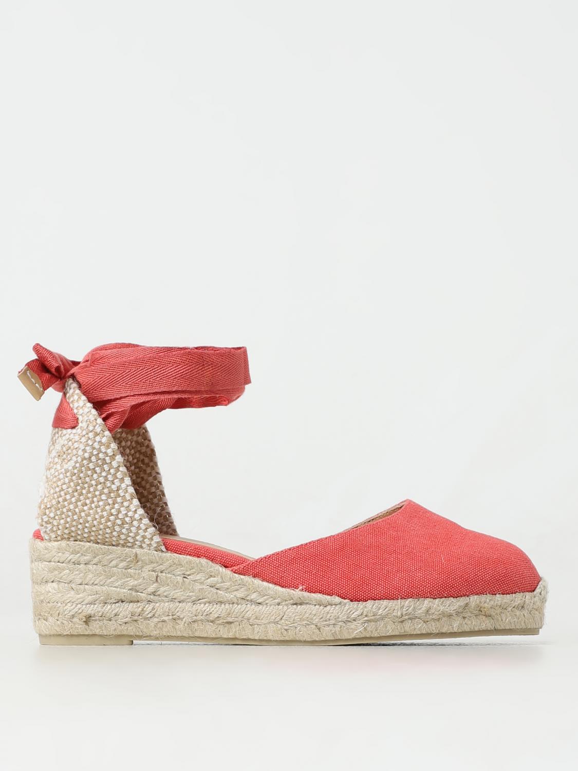 Shop Castaã±er Espadrilles Castañer Woman Color Geranium