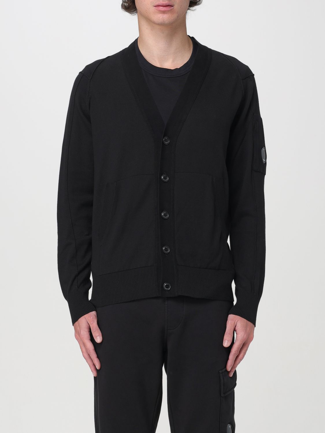 Shop C.p. Company Cardigan  Men Color Black