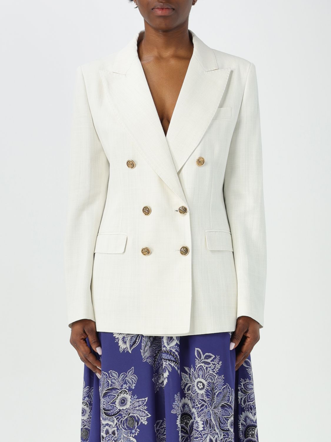 Shop Etro Jacket  Woman Color White