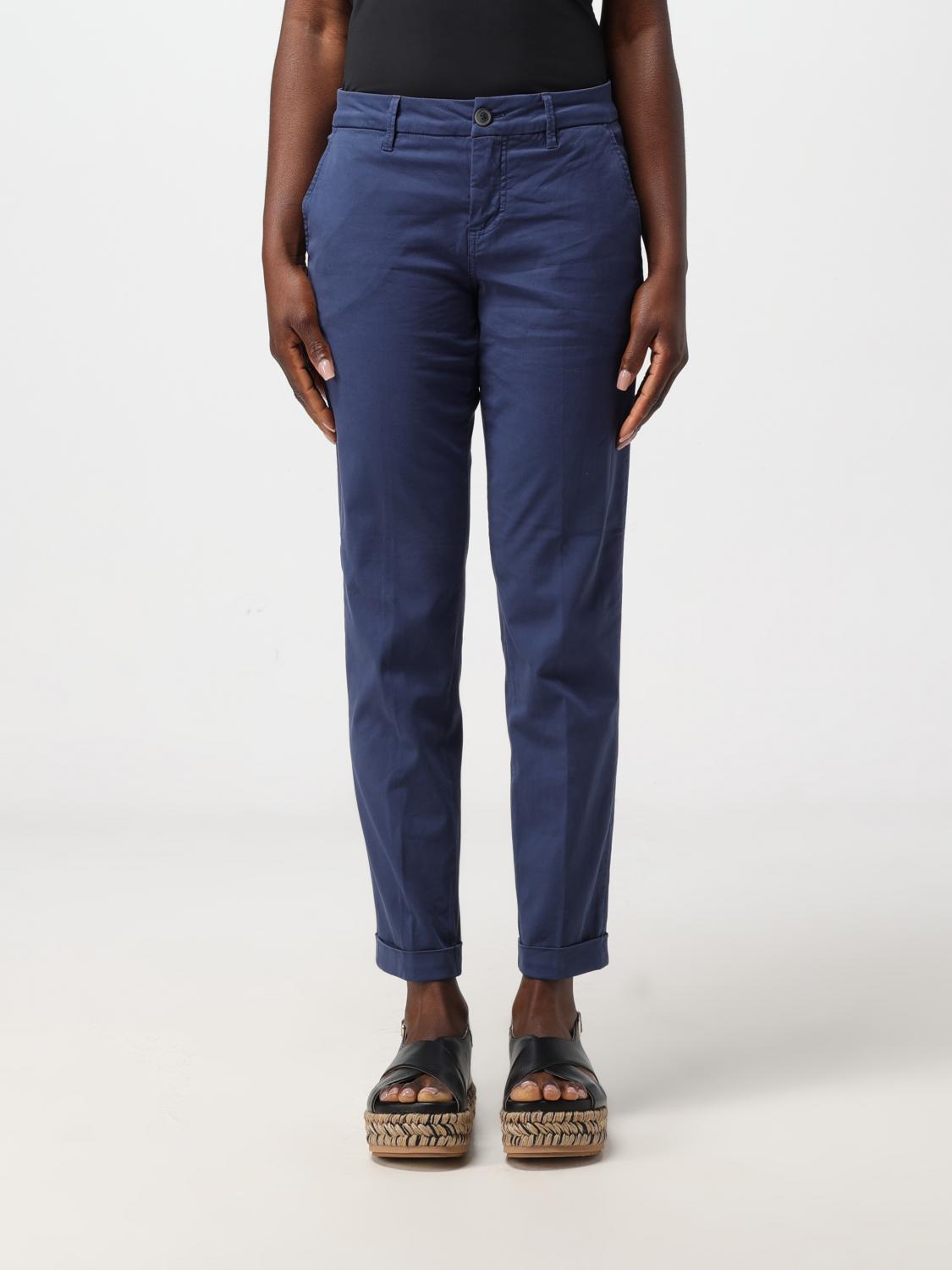 Fay Pants Woman Color Navy In Navy