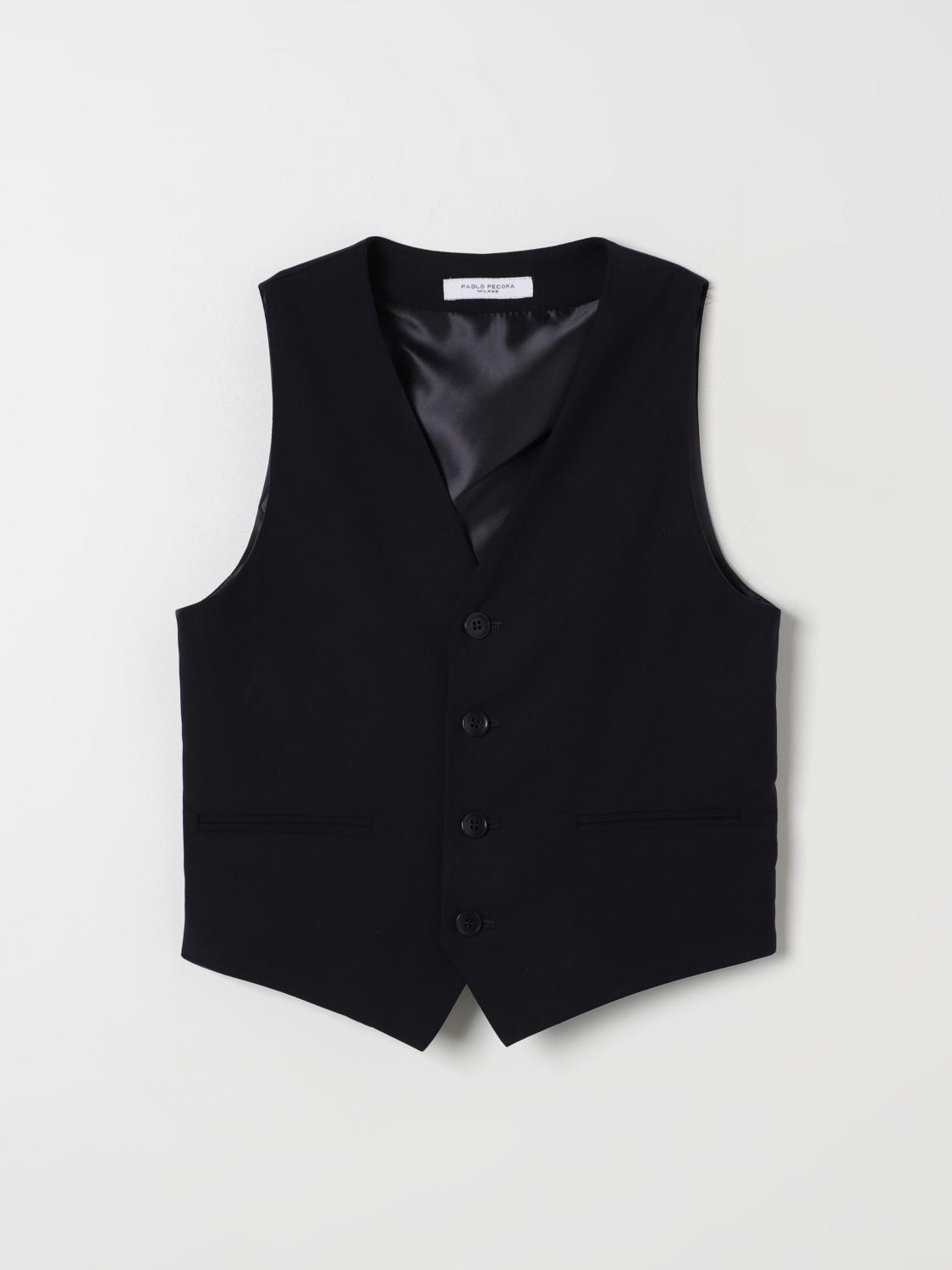 Shop Paolo Pecora Waistcoat  Kids Color Blue