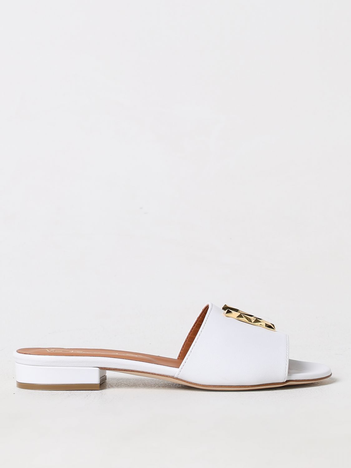 Shop Via Roma 15 Heeled Sandals  Woman Color White