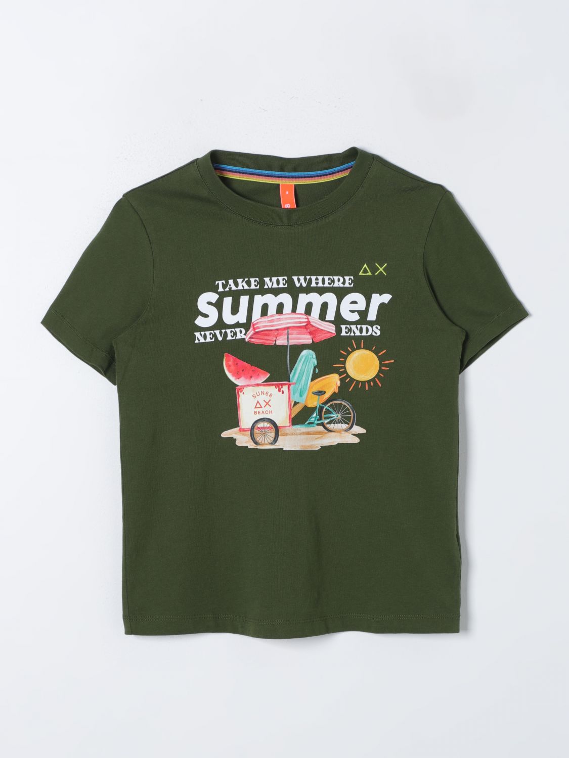 Sun 68 T-shirt  Kids Colour Green In 绿色