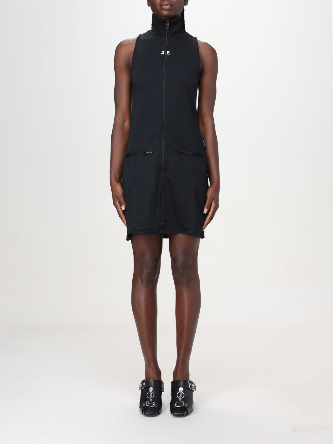 Shop Courrèges Dress  Woman Color Black