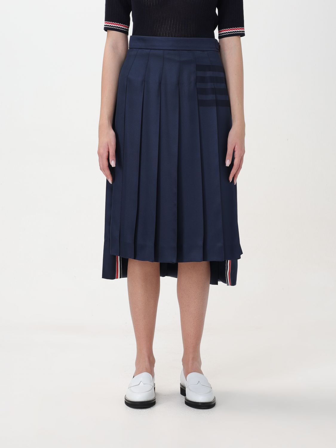 Shop Thom Browne Skirt  Woman Color Blue