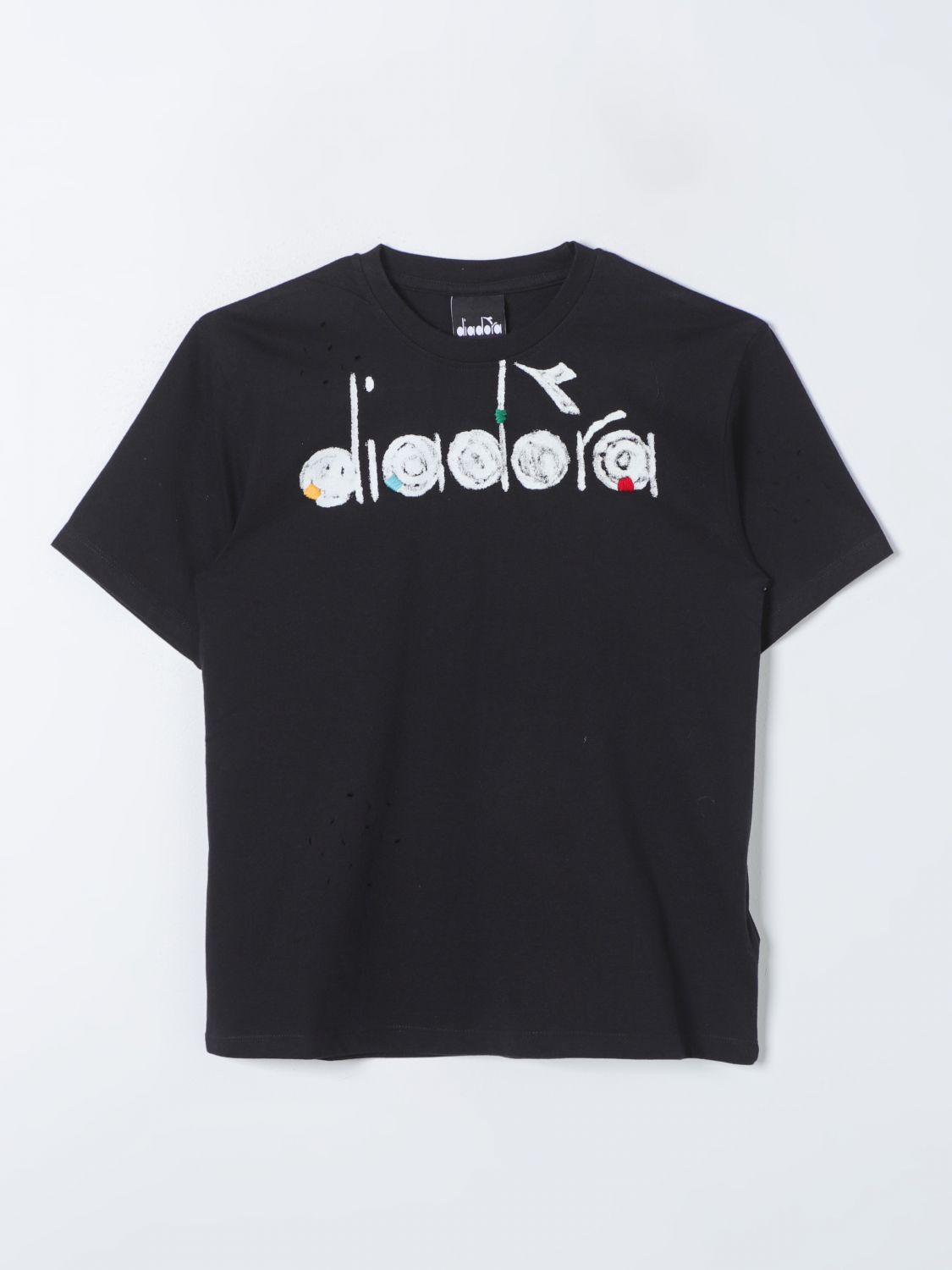 Diadora T-shirt  Kids Colour Black In 黑色